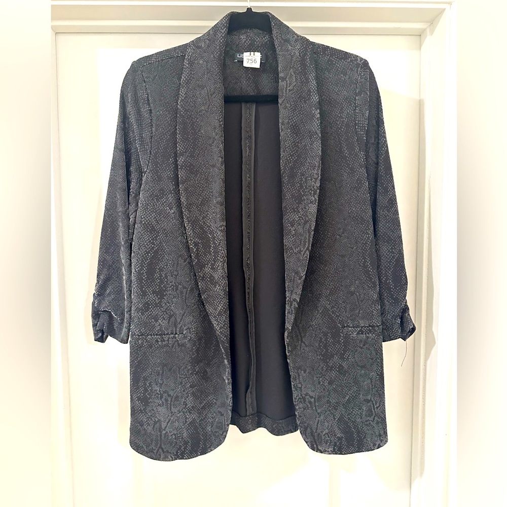 Black snakeskin blazer
